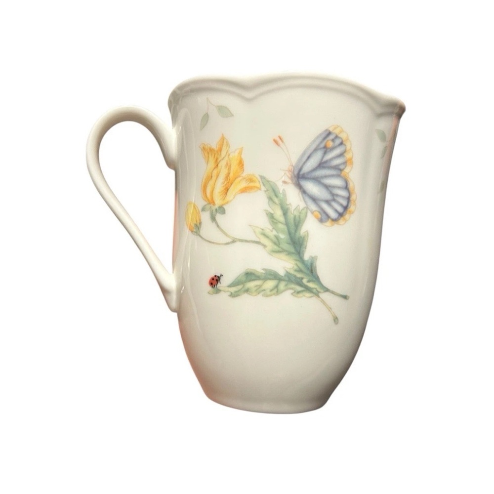 Lenox Butterfly Botanical Mug Set Of 4-Monarch Fritillary Orange Sulphur - Picture 6 of 11